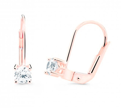 Cutie Jewellery - Náušnice z růžového zlata se zirkony Z8025-55-10-X-4