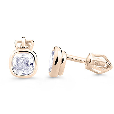 Cutie Jewellery - Náušnice z růžového zlata se zirkony Z8029-30-10-X-4