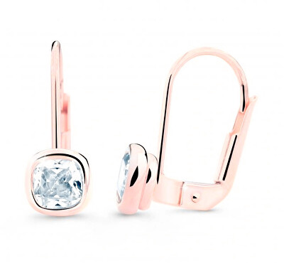 Cutie Jewellery - Náušnice z růžového zlata se zirkony Z8029-55-10-X-4