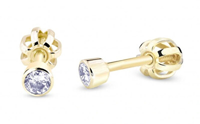 Cutie Jewellery - Náušnice ze žlutého zlata se zirkony Z3033-30-10-X-1