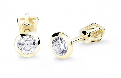 Cutie Jewellery - Náušnice ze žlutého zlata se zirkony Z8003-30-10-X-1