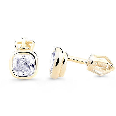 Cutie Jewellery - Náušnice ze žlutého zlata se zirkony Z8029-30-10-X-1