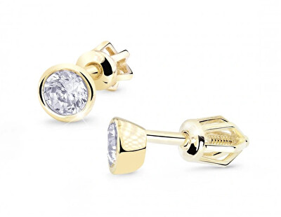 Cutie Jewellery - Náušnice ze žlutého zlata se zirkony Z8053-30-10-X-1