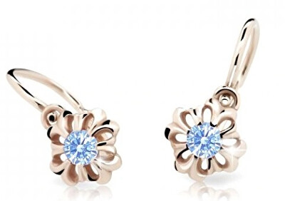 Cutie Jewellery - Něžné dětské náušnice z růžového zlata C2208-10-X-4