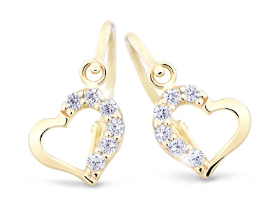 Cutie Jewellery - Něžné dětské náušnice ze žlutého zlata C2757-10-X-1