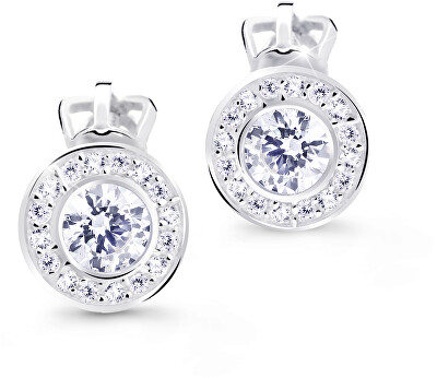 Cutie Jewellery - Něžné náušnice pecky s třpytivými zirkony Z8028-30-10-X-2