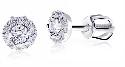 Cutie Jewellery - Něžné peckové náušnice z bílého zlata Z9002-3100-30-10-X-2