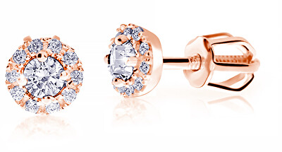 Cutie Jewellery - Něžné peckové náušnice z růžového zlata Z9002-3100-30-10-X-4