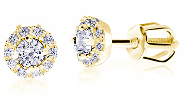 Cutie Jewellery - Něžné peckové náušnice ze žlutého zlata Z9002-3100-30-10-X-1