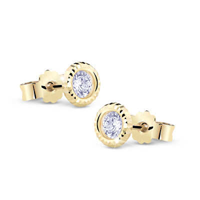 Cutie Jewellery - Něžné zlaté náušnice se zirkony Z5024-20-10-X-1