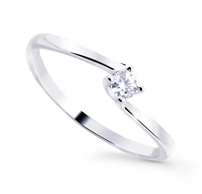 Cutie Jewellery - Něžný třpytivý prsten z bílého zlata Z8013-10-X-2