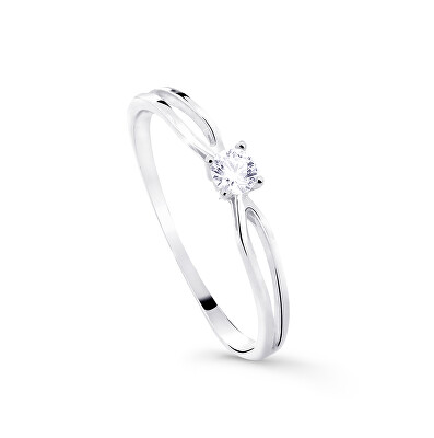 Cutie Jewellery - Něžný třpytivý prsten z bílého zlata Z8027-10-X-2