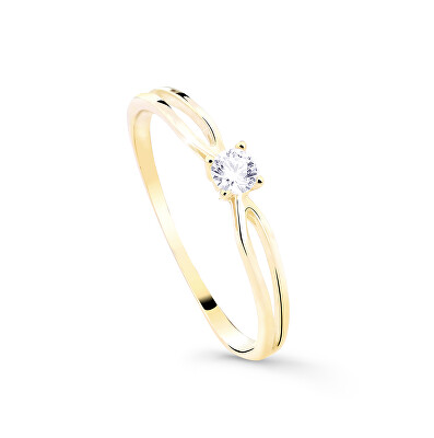 Cutie Jewellery - Něžný třpytivý prsten ze zlata Z8027-10-X-1