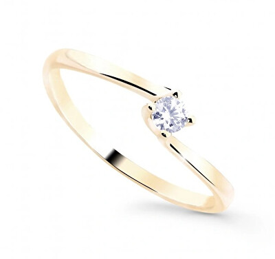 Cutie Jewellery - Něžný třpytivý prsten ze žlutého zlata Z8013-10-X-1