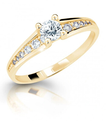 Cutie Jewellery - Něžný zlatý prsten se zirkony Z6822-2956-10-X-2