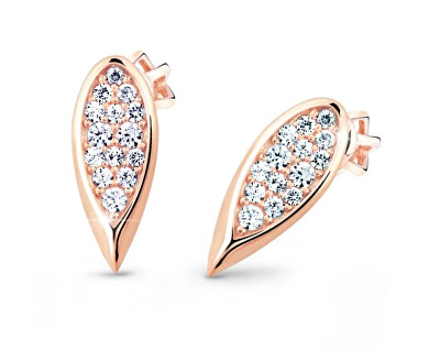 Cutie Jewellery - Okouzlující náušnice z růžového zlata se zirkony Z3063-30-10-X-4