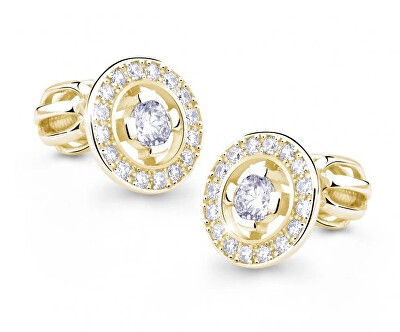 Cutie Jewellery - Okouzlující náušnice ze zlata s třpytivými zirkony Z6413-1988-30-10-X-1