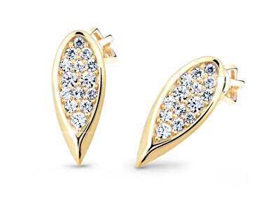 Cutie Jewellery - Okouzlující náušnice ze žlutého zlata se zirkony Z3063-30-10-X-1