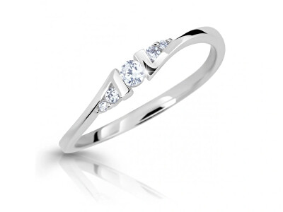 Cutie Jewellery - Okouzlující prsten z bílého zlata se zirkony Z6720-3054-10-X-2
