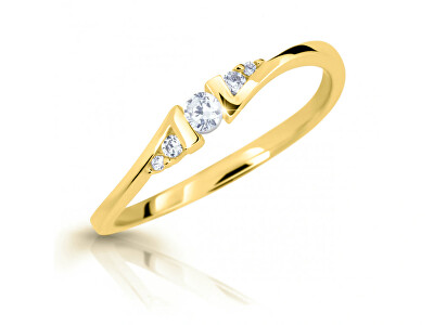 Cutie Jewellery - Okouzlující prsten ze žlutého zlata se zirkony Z6720-3054-10-X-1