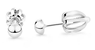 Cutie Jewellery - Peckové náušnice z bíleho zlata Z5004-30-X-2