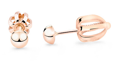Cutie Jewellery - Peckové náušnice z růžového zlata Z5004-30-X-4