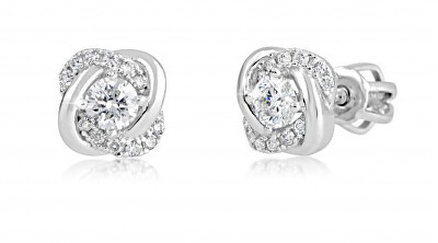 Cutie Jewellery - Překrásné peckové náušnice z bílého zlata Z9001-3263-30-10-X-2