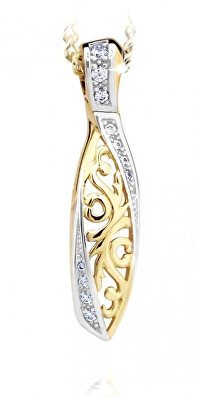 Cutie Jewellery - Přívěsek ze žlutého zlata se zirkony Z6325-2148-40-10-X-1