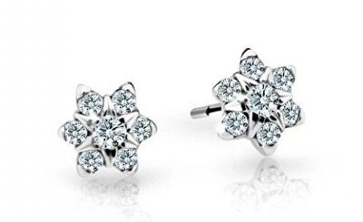 Cutie Jewellery - Půvabné dětské náušnice z bílého zlata C2152-30-X-2