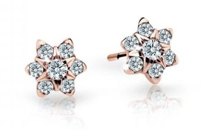 Cutie Jewellery - Půvabné dětské náušnice z růžového zlata C2152-30-X-4