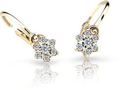 Cutie Jewellery - Půvabné dětské náušnice ze žlutého zlata C2152-10-X-1