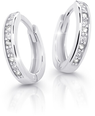 Cutie Jewellery - Půvabné kruhové náušnice z bílého zlata C3342-80-X-2