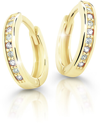 Cutie Jewellery - Půvabné kruhové náušnice ze žlutého zlata C3342-80-X-1