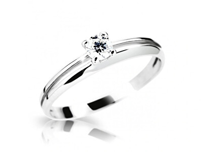 Cutie Jewellery - Půvabný zásnubní prsten z bílého zlata Z6880-1272-10-X-2