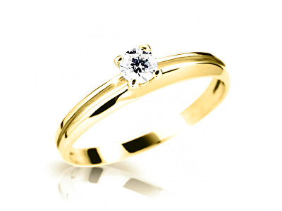 Cutie Jewellery - Půvabný zásnubní prsten ze žlutého zlata Z6880-1272-10-X-1