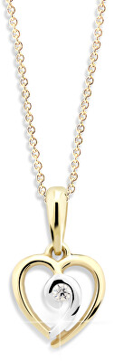 Cutie Jewellery - Romantický bicolor přívěsek ze žlutého zlata Z6298-1609-40-10-X-R1