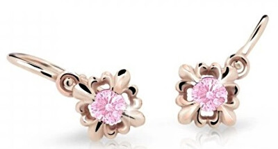 Cutie Jewellery - Roztomilé dětské náušnice z růžového zlata C2212-10-X-4