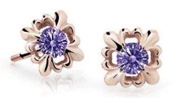 Cutie Jewellery - Roztomilé dětské náušnice z růžového zlata C2212-30-X-4