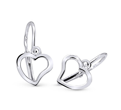 Cutie Jewellery - Srdíčkové náušničky z bílého zlata C2760-10-X-2