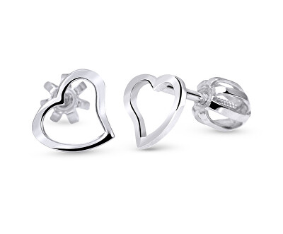 Cutie Jewellery - Srdíčkové náušničky z bílého zlata C2760-30-X-2