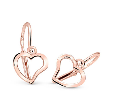 Cutie Jewellery - Srdíčkové náušničky z růžového zlata C2760-10-X-4