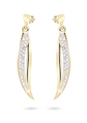 Cutie Jewellery - Stylové náušnice ze žlutého zlata s třpytivými zirkony Z8046-30-10-X-1