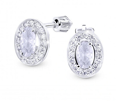 Cutie Jewellery - Třpytivé zlaté náušnice se zirkony Z8049-30-X-2