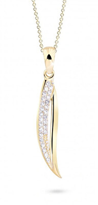 Cutie Jewellery - Třpytivý přívěsek ze žlutého zlata se zirkony Z8047-40-10-X-1