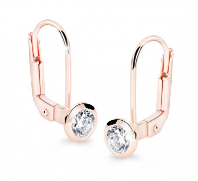 Cutie Jewellery - Visací náušnice z růžového zlata Z8003-55-10-X-4
