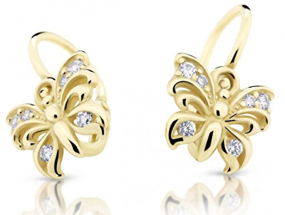 Cutie Jewellery - Zlaté dětské náušnice Motýlek C2226-10-10-X-1