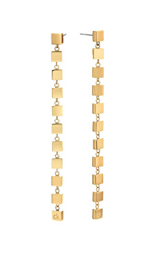 Calvin Klein - Cercei lungi placați cu aur Geometric 35000844