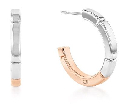 Calvin Klein - Elegantní bicolor náušnice Soft Squares 35000457