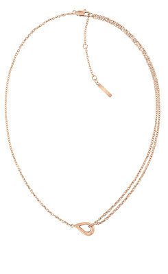 Calvin Klein - Elegantní bronzový náhrdelník Sculptured Drops 35000082