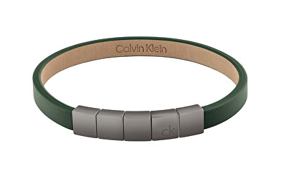 Calvin Klein - Elegantní kožený náramek Minimalistic Squares 35100063